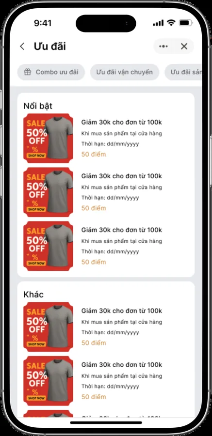 Mini App OWL Brand: kho voucher ưu đãi của khách